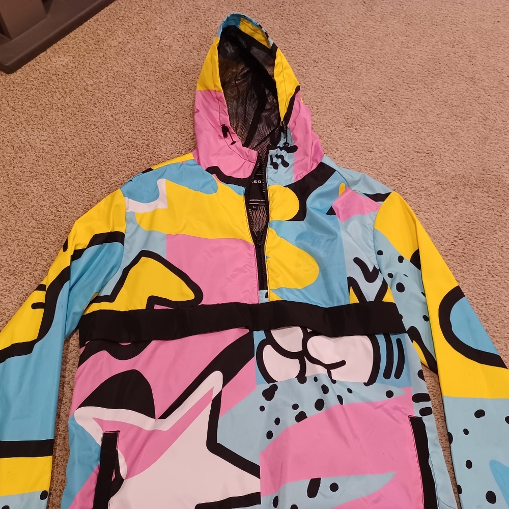 Reason Clothing "Relax" Anorak Windbreaker Y2K Unisex - Mens Size L